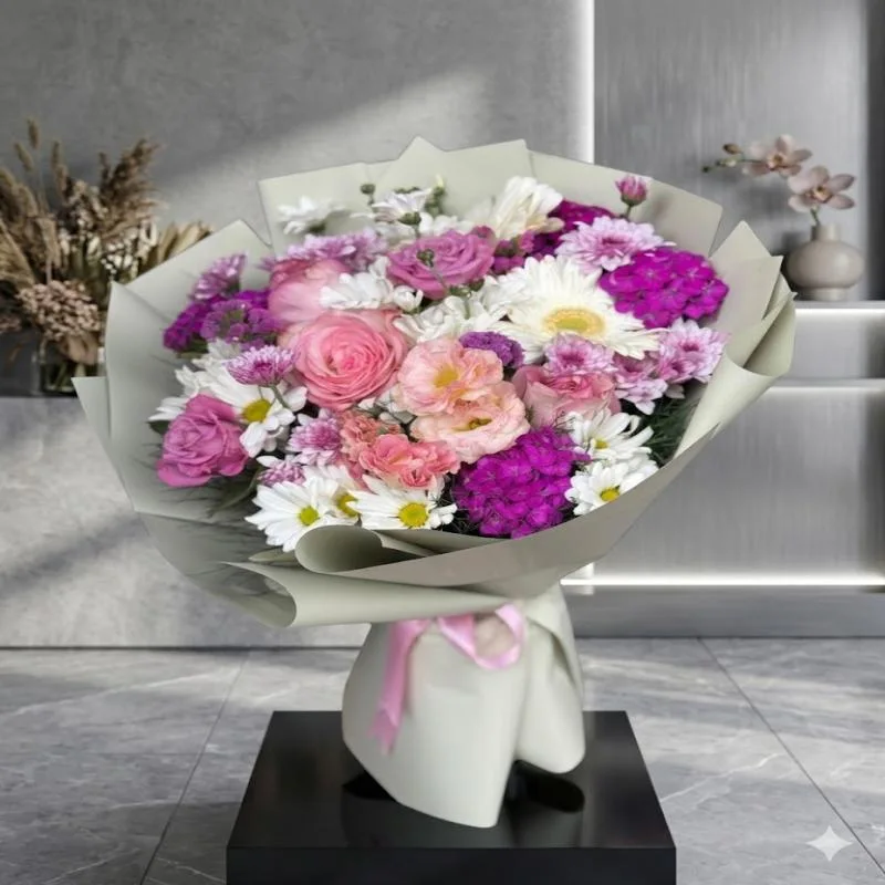 Zarafet Bahçesi: Premium Lisianthus ve Gül Kombinasyonu